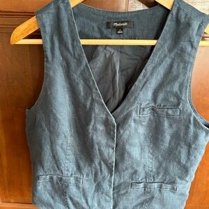 Madewell linen vest